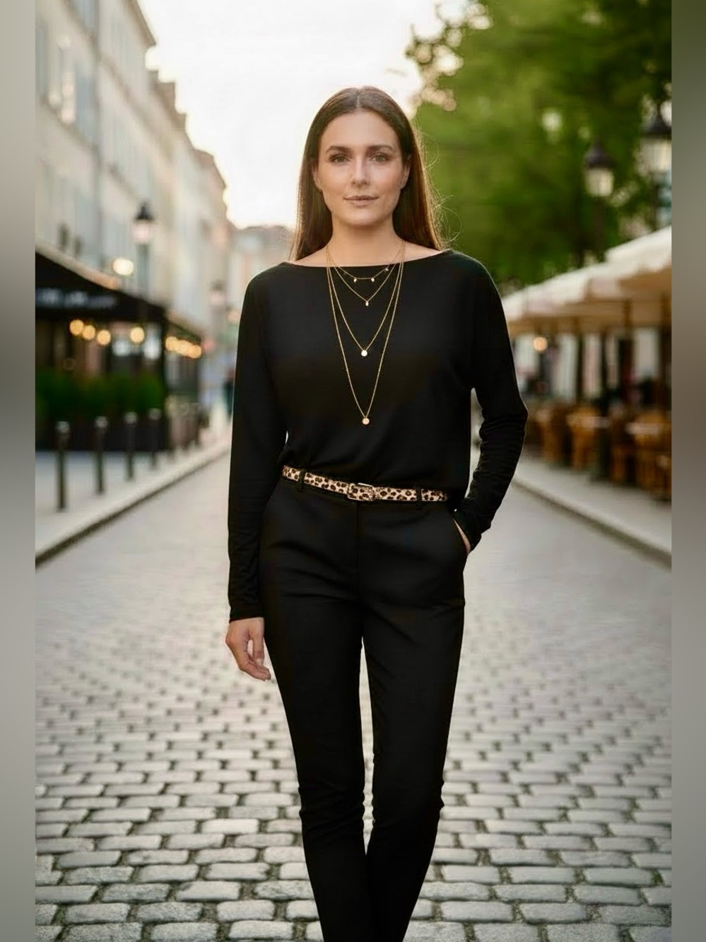 Michael Kors Black Long-Sleeve Boatneck Top with Back Zip Closure - Small, New - Picture 1 of 5
